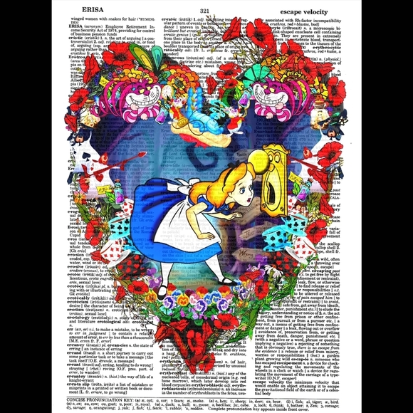 Alice in Wonderland Book Page Art Print Bundle - Picture 5 of 7